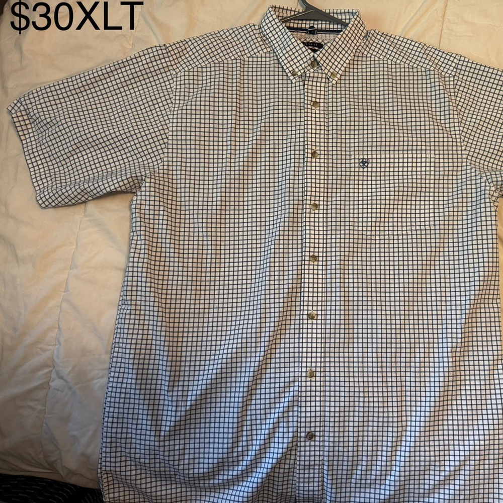 Men's Ariat Blue Checkered Shirt